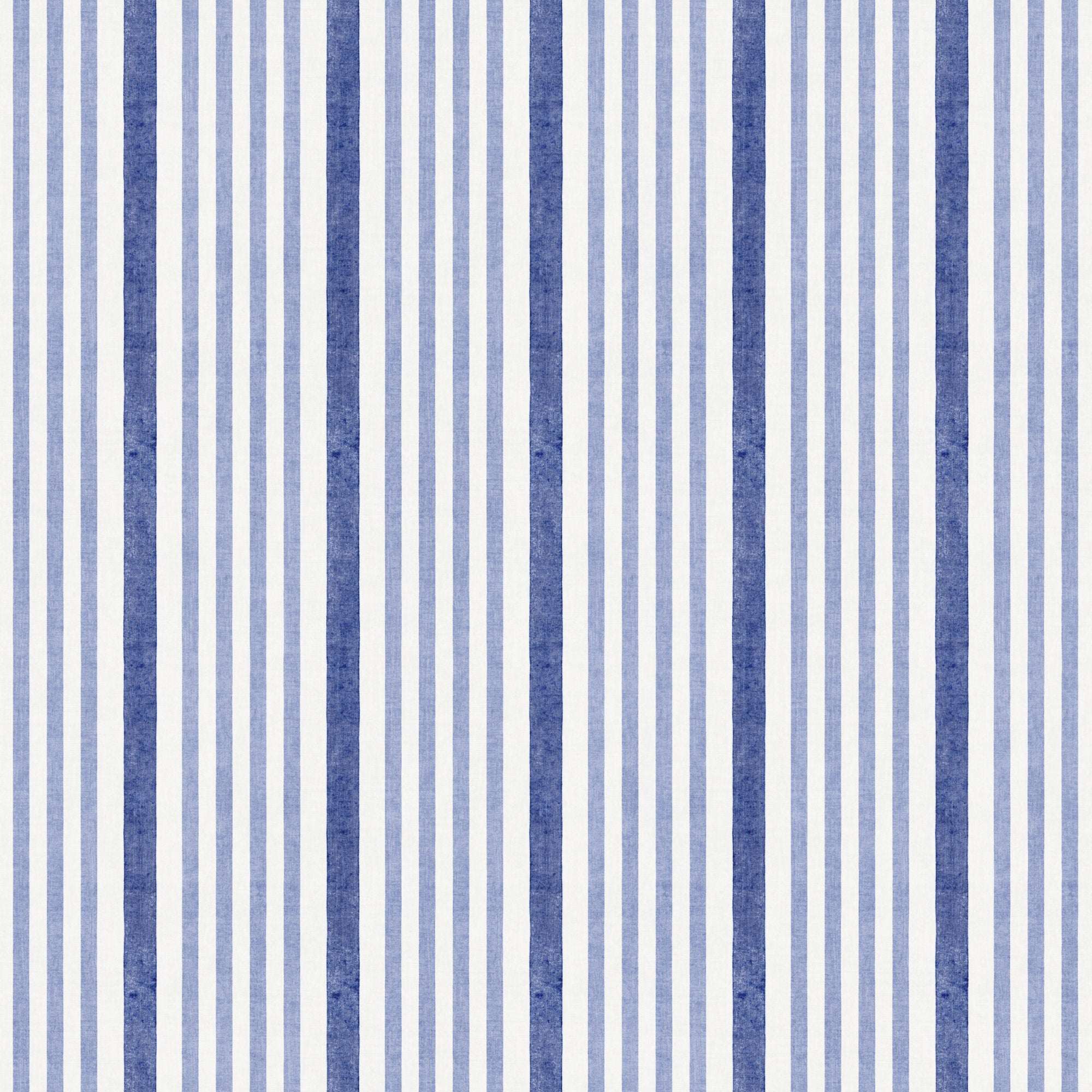Wallpaper close-up with vertical watercolor-style stripes in dark blue and off-white