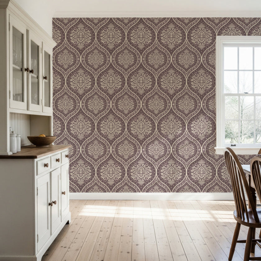 Victorian Damask Wallpaper
