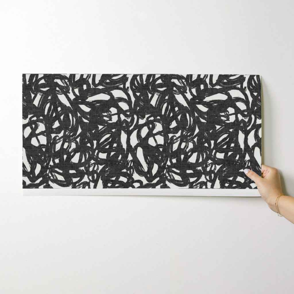 Contemporary Abstract Wallpaper: Painterly Brushstroke Mural for Statement Walls