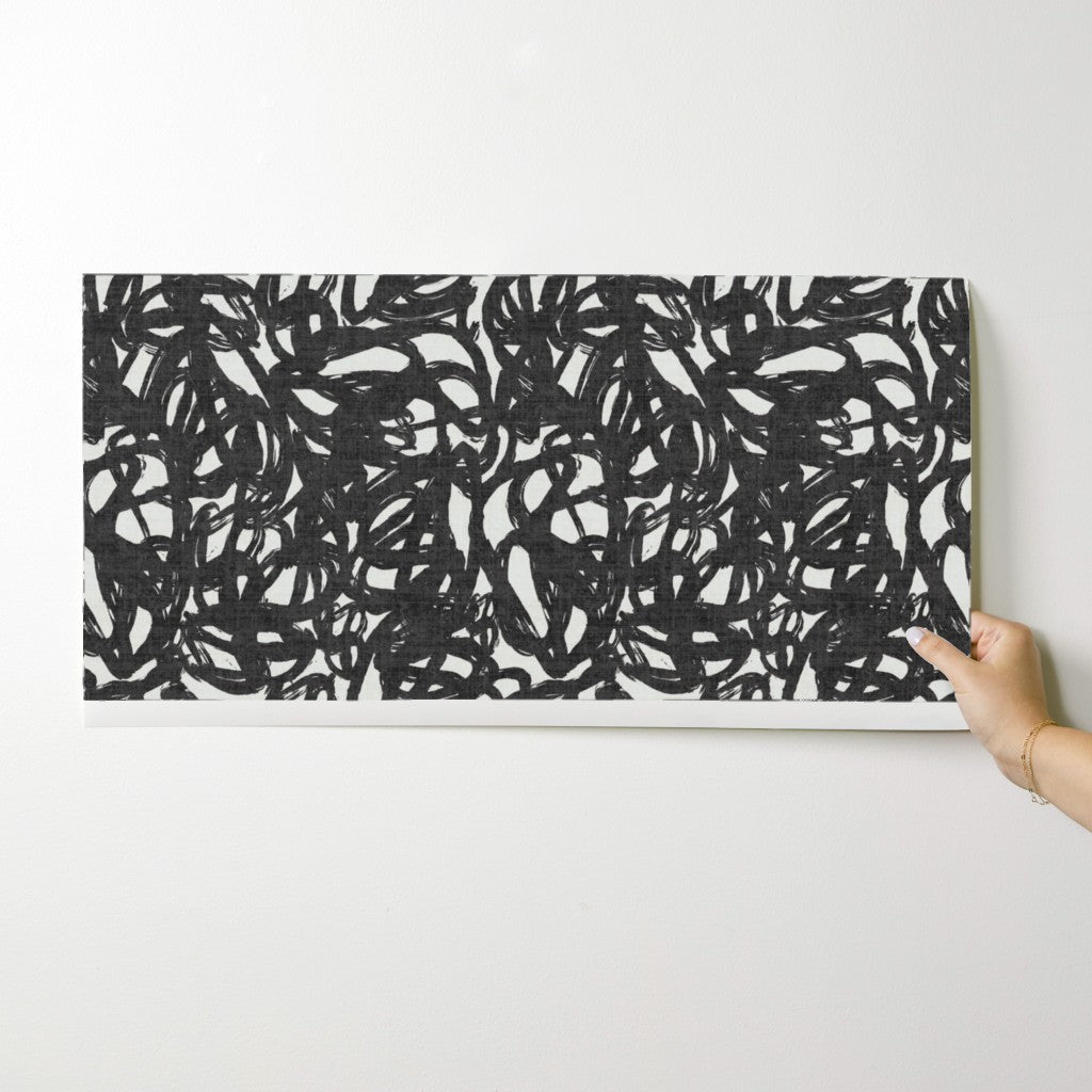 Contemporary Abstract Wallpaper: Painterly Brushstroke Mural for Statement Walls