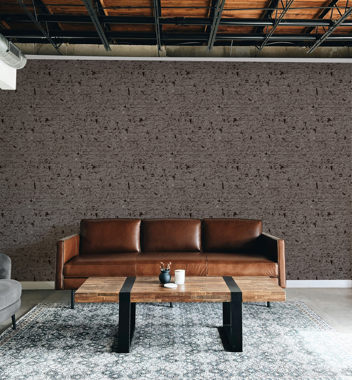 Faux Concrete Wallpaper – Urban Style Cement Effect