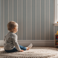 Ticking Stripe Wallpaper | Classic Vertical Stripe Design for Modern and Traditional Interiors