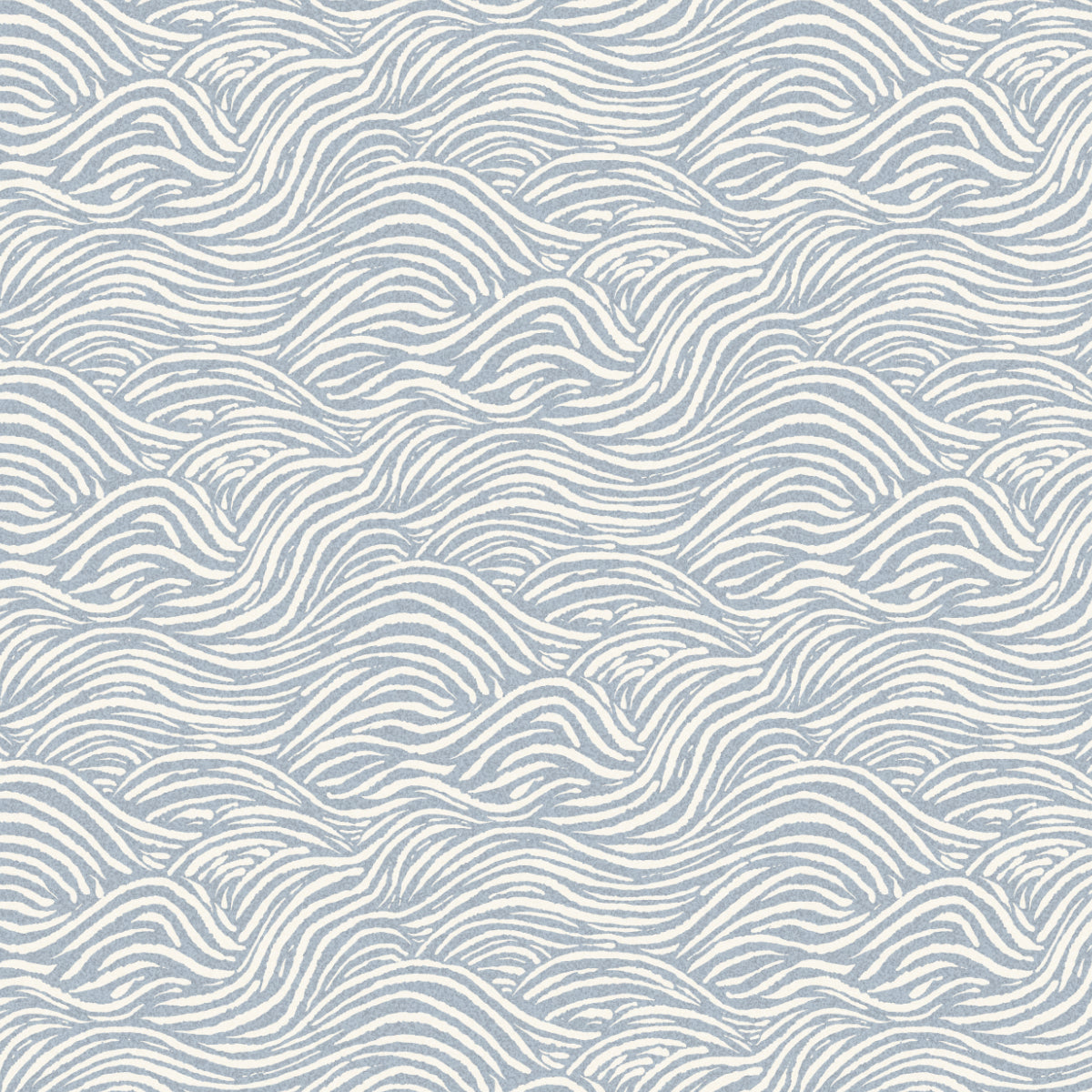 Wavy line wallpaper pattern on a light blue background