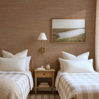 Faux Grasscloth Wallpaper | Solid Colour, Minimalist Woven Texture