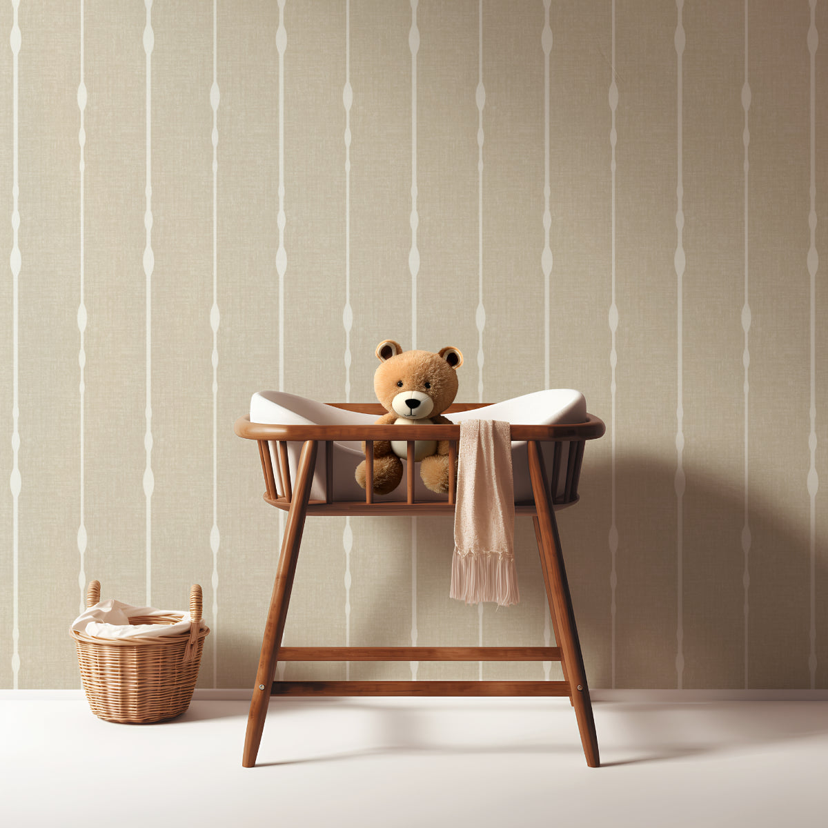Vertical Striped Wallpaper: Minimalist Geometric Design, With a Mid-Century Twist