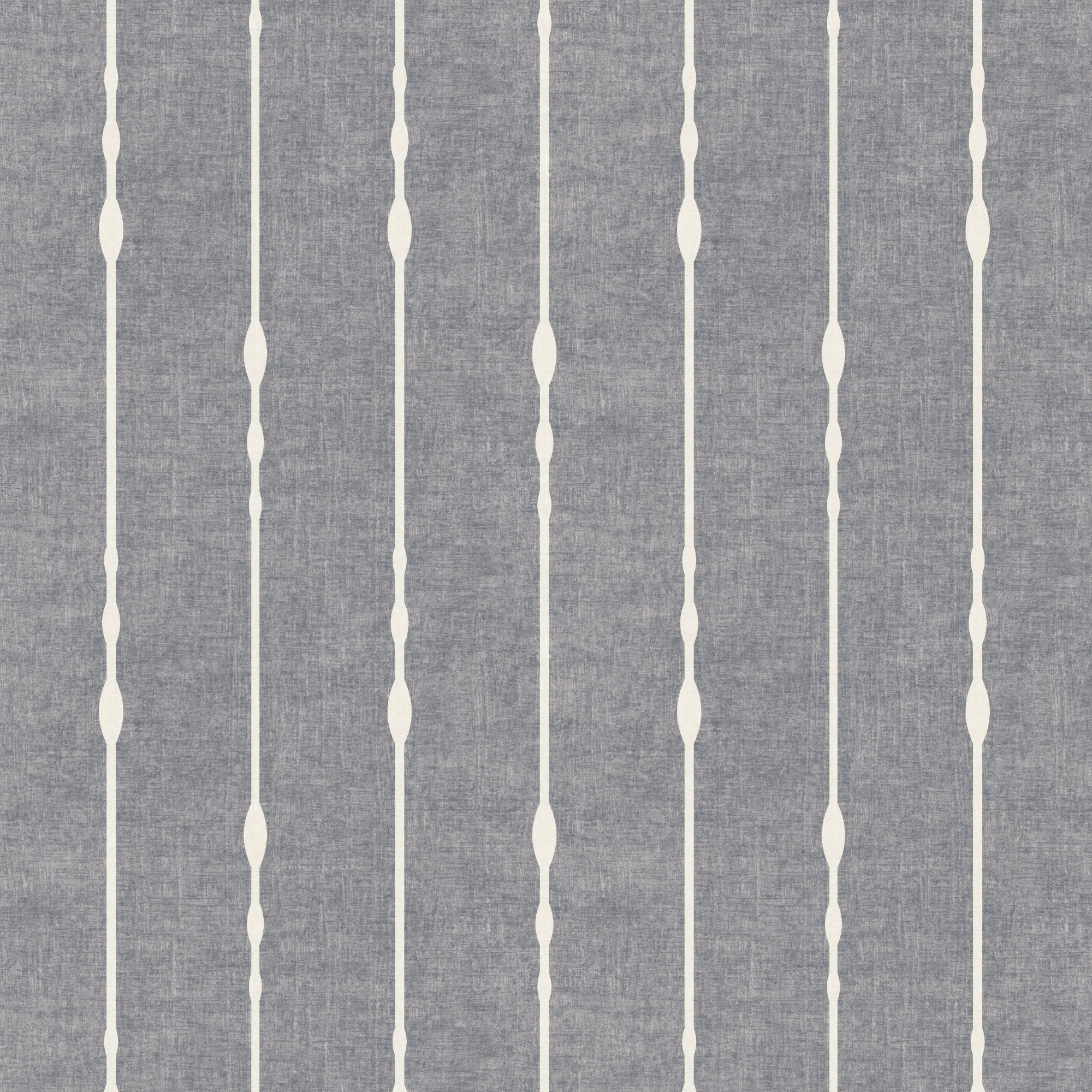 Vertical striped wallpaper with beaded stripe motif on light gray ground and narrow light lines
