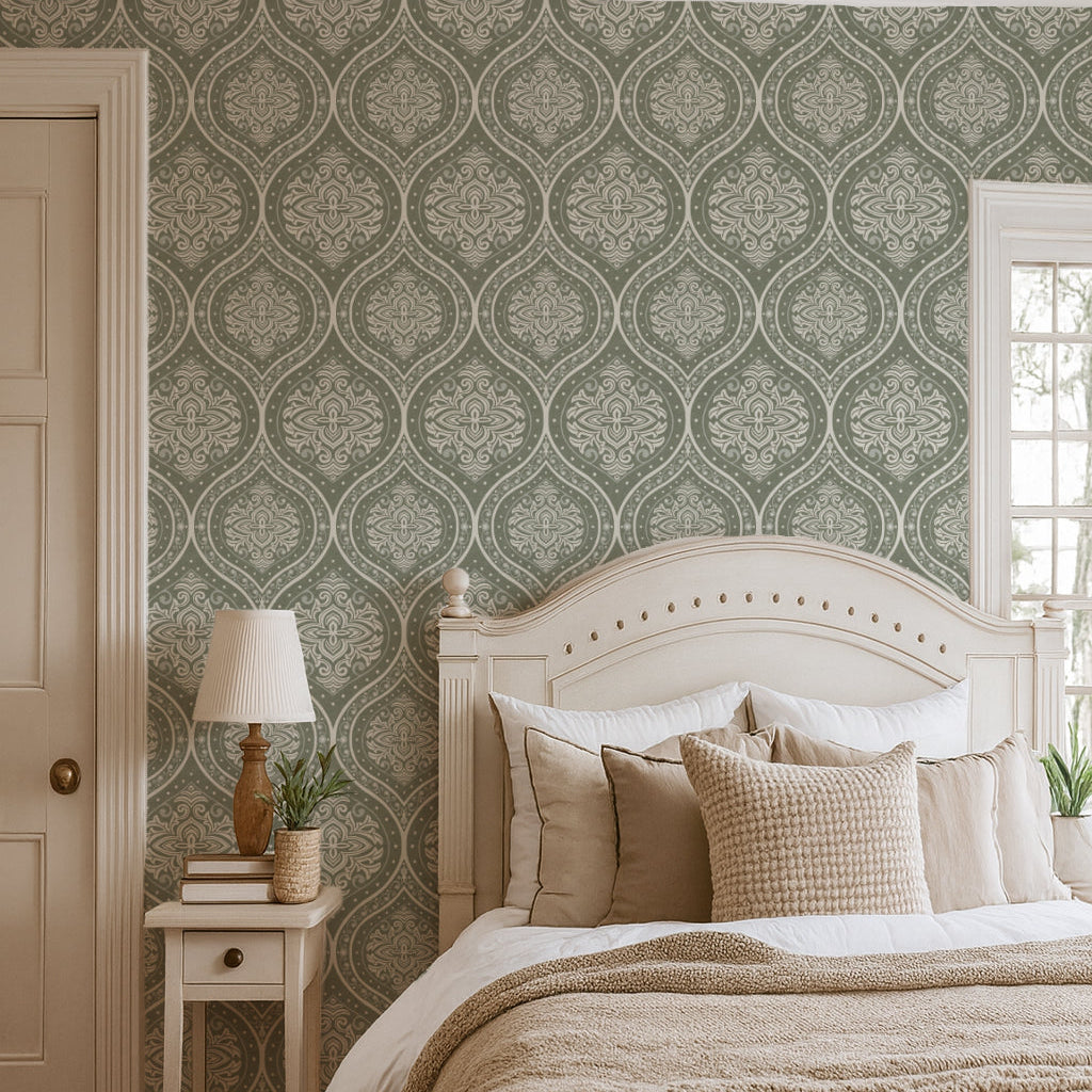 Victorian Damask Wallpaper