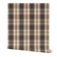 Rustic Plaid Wallpaper: Geometric Woven Check for Farmhouse Interiors